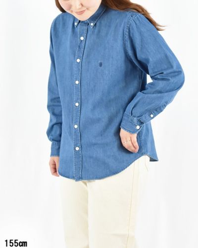 Gymphlex ライトデニムボタンダウン長袖シャツ | FRENCH Bleu .rooms