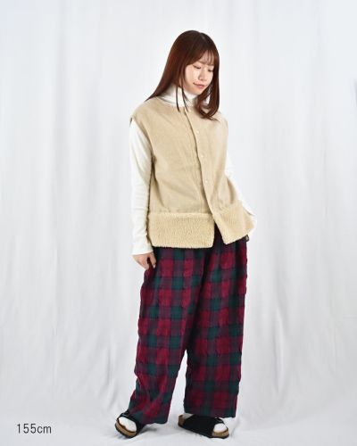 mozo店別注motomi.m コットンナイロンミリタリーベスト　フレンチブリュ mozo店別注motomi.m コットンナイロンミリタリーベスト フレンチ