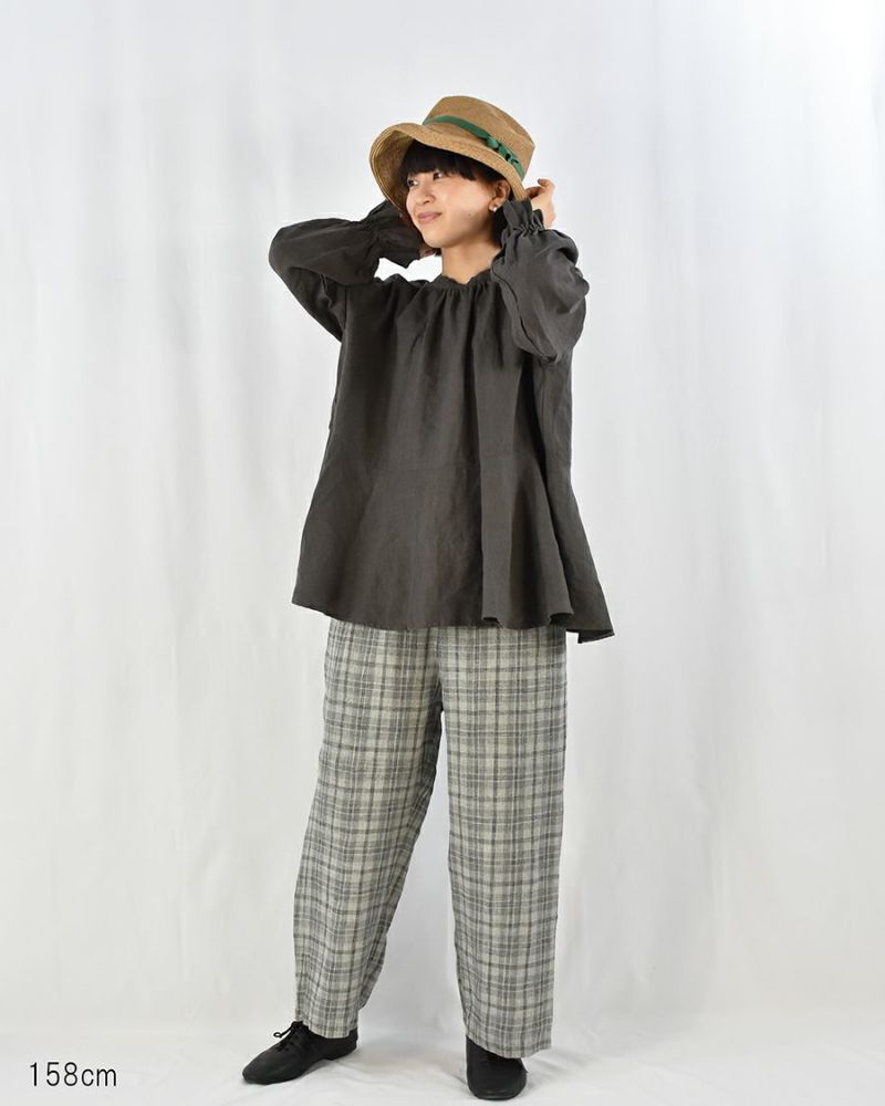 motomi.m リネンデニムパンツ motomi.m リネンデニムイージーパンツ | FRENCH Bleu .rooms
