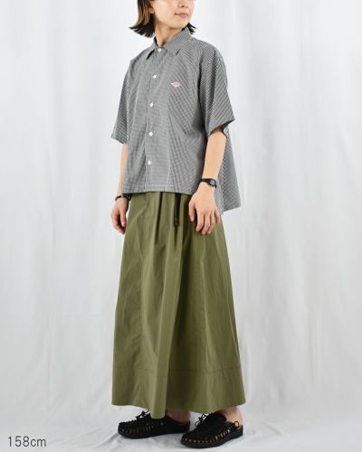 美品 DANTON ダントン コットンポプリンチェックシャツジャケット DANTON ダントン コットンポプリン チェック ハーフスリーブ