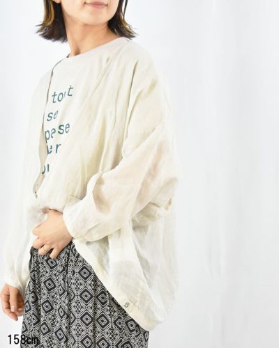 楽天市場】motomi.m リネン 刺繍 フリルブラウス モトミエム 麻
