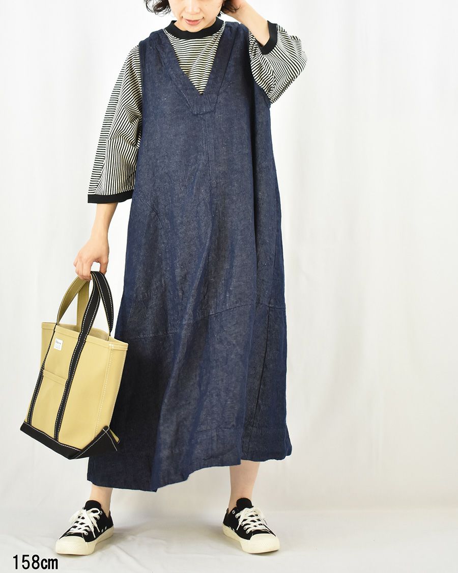 空福　motomi.m モトミエム　リネンデニムパネルスカート リネンデニムパネルスカート | motomi.m online store