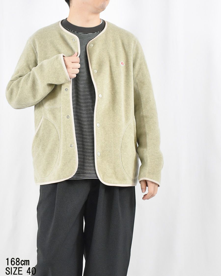 DANTON フリースクルーネックジャケット MENS | FRENCH Bleu .rooms