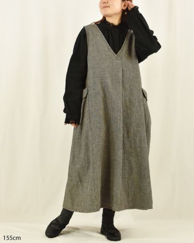 motomi.m コットンリネンコーデュロイポケットサロペット | FRENCH