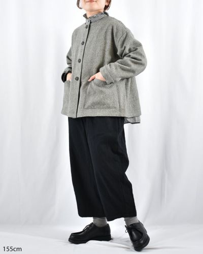 アッシュペーフランス D-due ロングジャケット　フリーサイズ　異素材 ジャケット | FRENCH Bleu .rooms