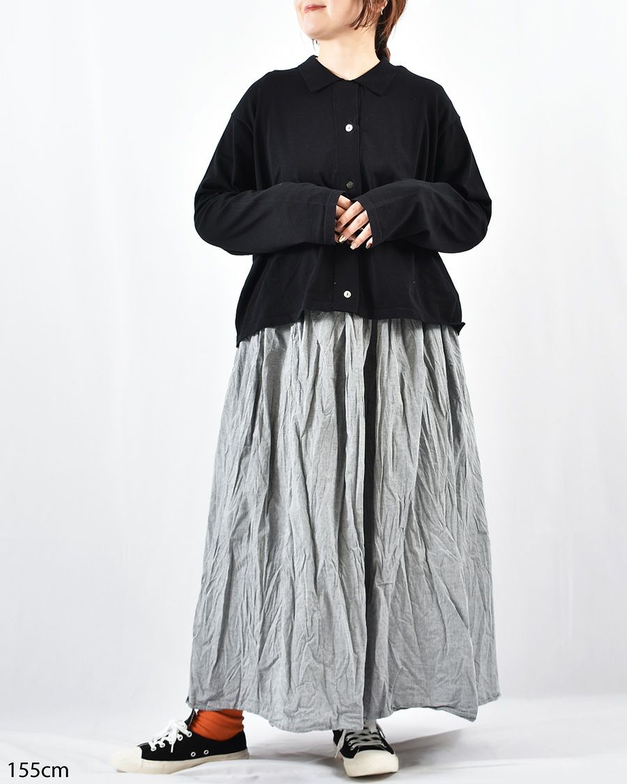 motomi.m リネンフリルワンピース | FRENCH Bleu .rooms